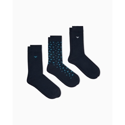 Pack 3 Pares Calcetines Emporio Armani Blue/Eagle Octan/Lunar EM000554 AF25376 MB728 - Imagen 1