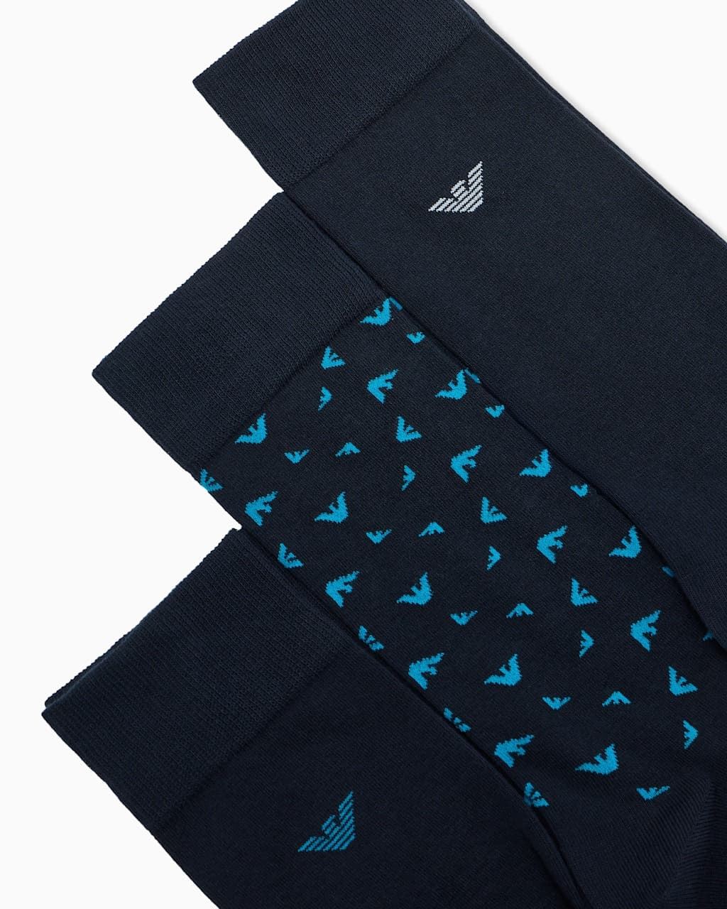 Pack 3 Pares Calcetines Emporio Armani Blue/Eagle Octan/Lunar EM000554 AF25376 MB728 - Imagen 2