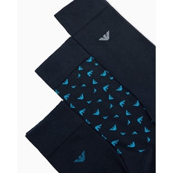 Pack 3 Pares Calcetines Emporio Armani Blue/Eagle Octan/Lunar EM000554 AF25376 MB728 - Imagen 2
