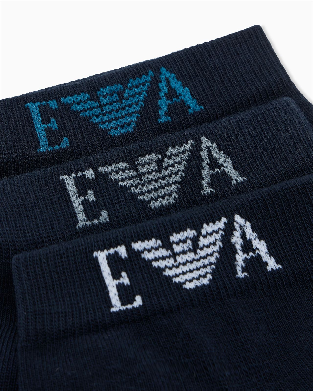Pack 3 Pares Calcetines Emporio Armani Blue EM000550 AF26377 MB153 - Imagen 2