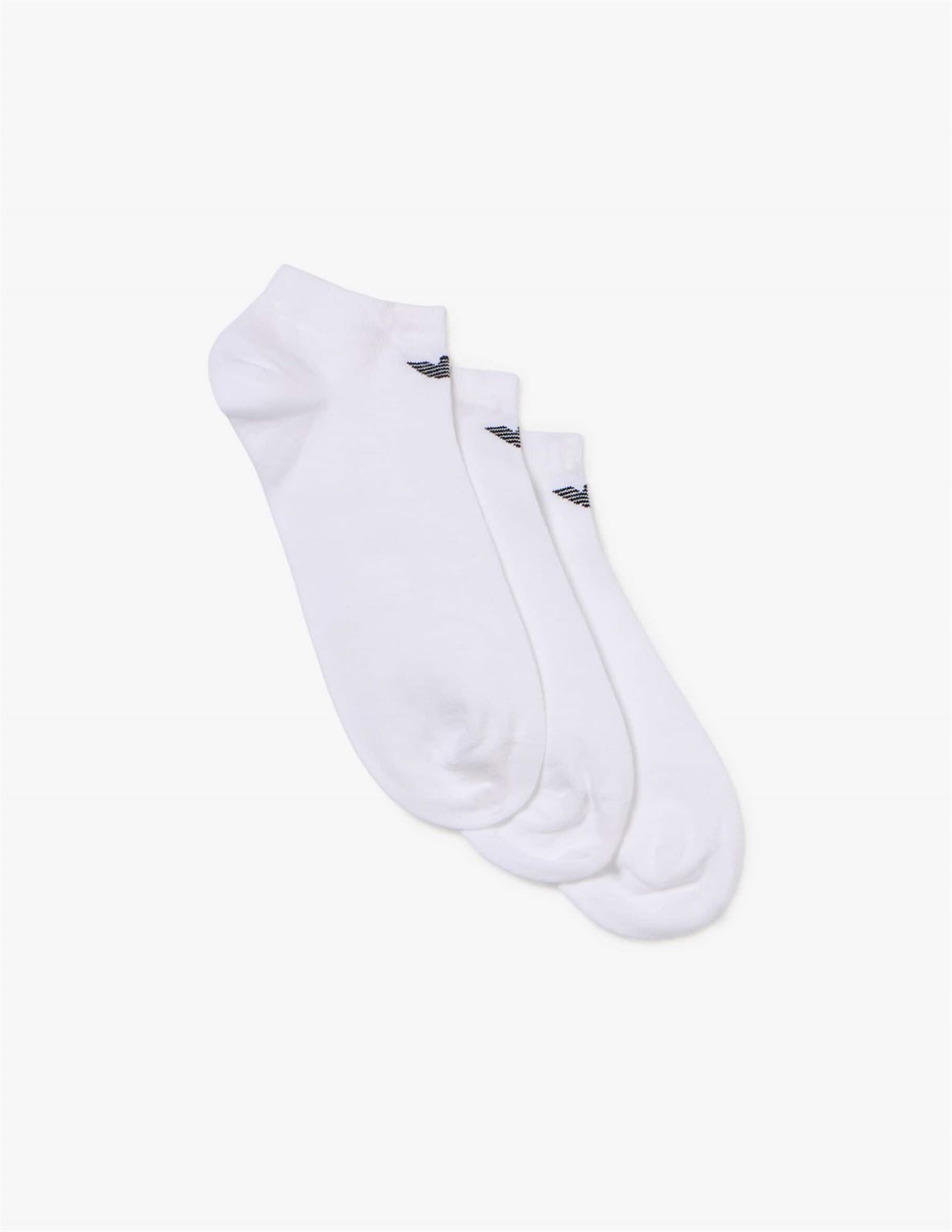 Pack 3 Pares Calcetines Emporio Armani White EM000550 AF14446 M0066 - Imagen 1