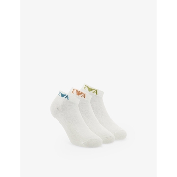 Pack 3 Pares Calcetines Emporio Armani White EM000550 AF26377 M066 - Imagen 1