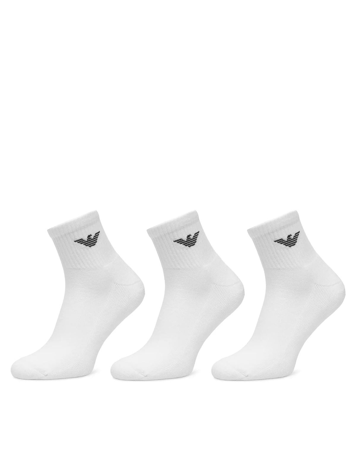 Pack 3 Pares Calcetines Emporio Armani White EM000551 AF14499 M0066 - Imagen 1