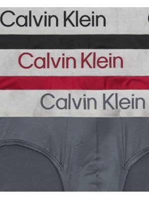 Pack 3 slips CALVIN KLEIN LV00NB4122 0GU red stamp/black/turbulence - Imagen 2