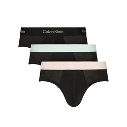 Pack 3 slips Calvin Klein LV00NB4388 3ZG black w/ black wb/feel - Imagen 1