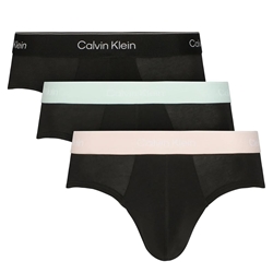 Pack 3 slips Calvin Klein LV00NB4388 3ZG black w/ black wb/feel - Imagen 1