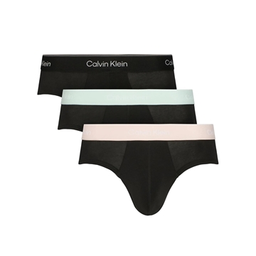 Pack 3 slips Calvin Klein LV00NB4388 3ZG black w/ black wb/feel - Imagen 1