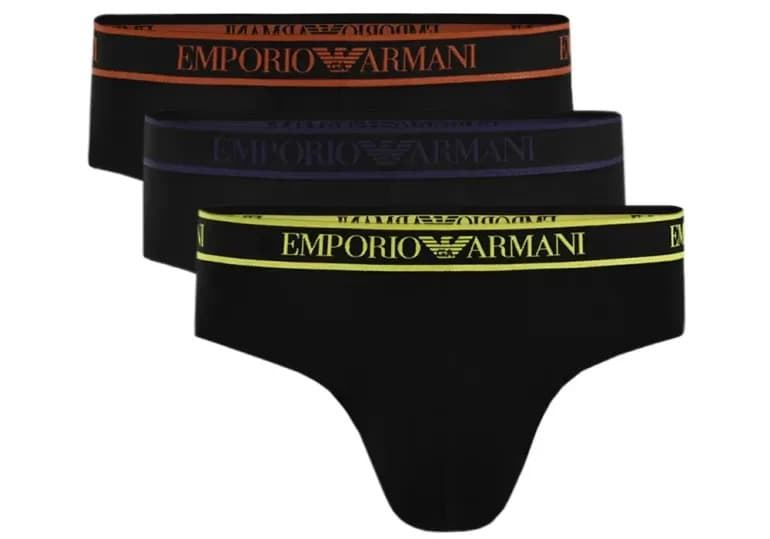Pack 3 slips Emporio Armani 111734 3F717 29821 black/black/black - Imagen 1
