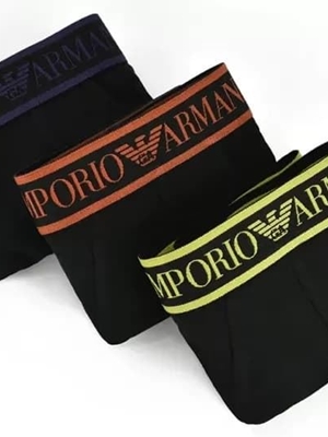 Pack 3 slips Emporio Armani 111734 3F717 29821 black/black/black - Imagen 2