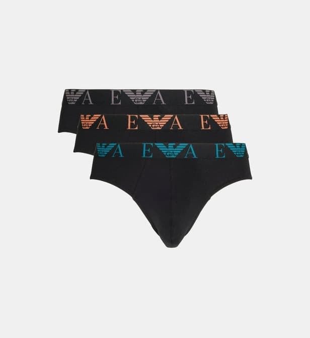 Pack 3 slips Emporio Armani EM000258 AF10778 MC061 black/black/black - Imagen 1