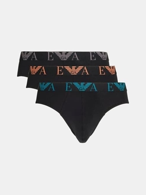 Pack 3 slips Emporio Armani EM000258 AF10778 MC061 black/black/black - Imagen 1