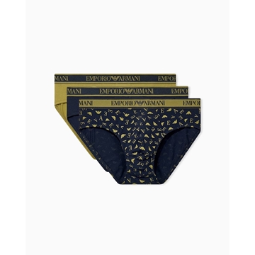 Pack 3 slips EMPORIO ARMANI EM000258 AF25019 M242 blu/blu-moss/moss - Imagen 1