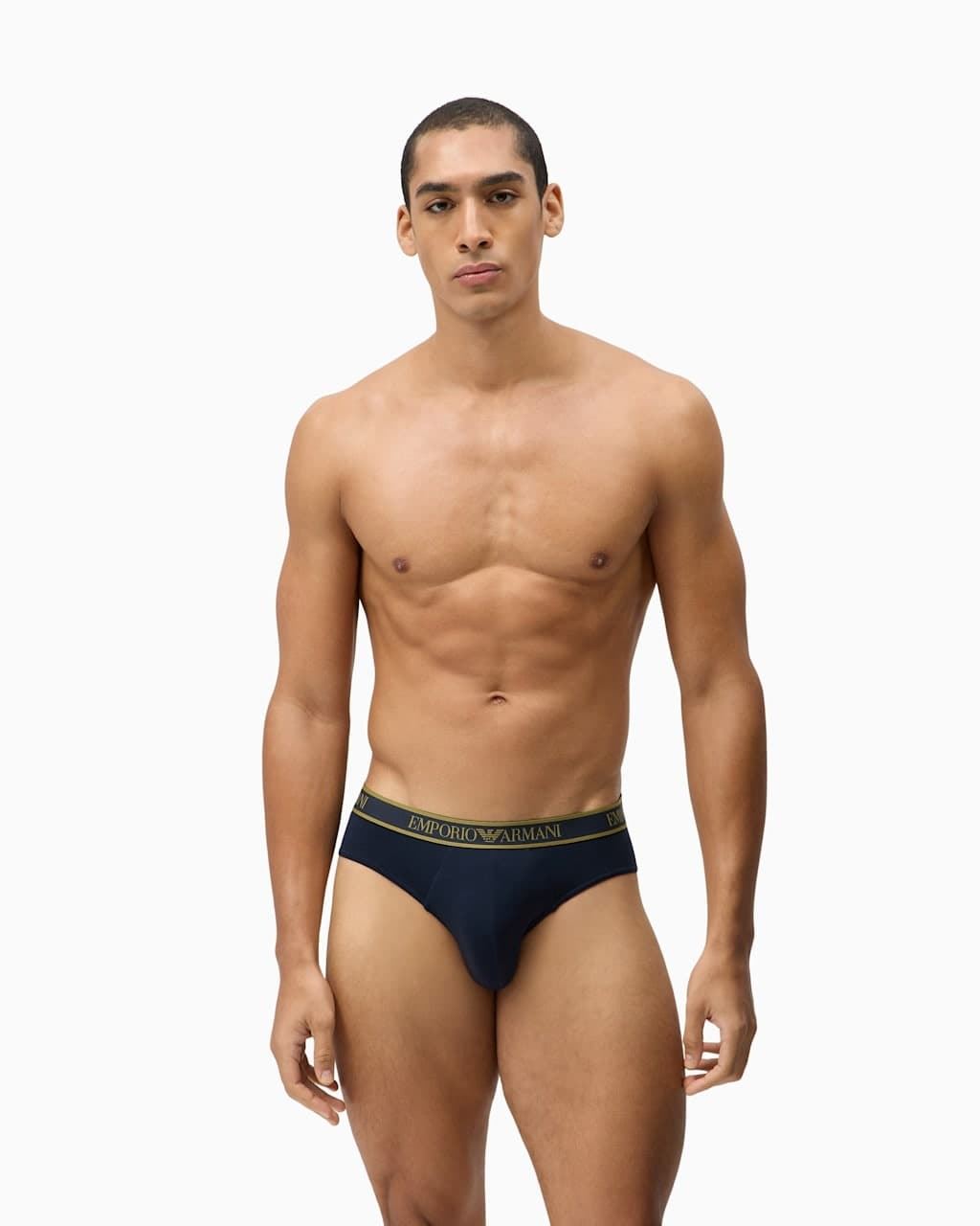 Pack 3 slips EMPORIO ARMANI EM000258 AF25019 M242 blu/blu-moss/moss - Imagen 2