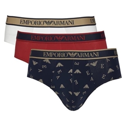 Pack 3 slips EMPORIO ARMANI EM000369 AF20669 M5080 scoo/ink-nut prt/wht - Imagen 1