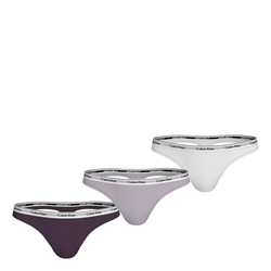Pack 3 tangas CALVIN KLEIN 000QD5209E QA7 night shade/lilac sugar/white - Imagen 1