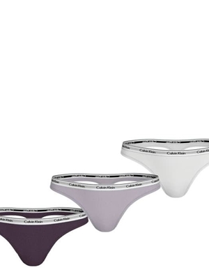 Pack 3 tangas CALVIN KLEIN 000QD5209E QA7 night shade/lilac sugar/white - Imagen 1
