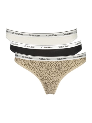 Pack 3 tangas CALVIN KLEIN LV00QD5209 3RN Black/Classic white/animal mirror - Imagen 1