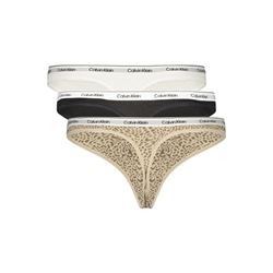 Pack 3 tangas CALVIN KLEIN LV00QD5209 3RN Black/Classic white/animal mirror - Imagen 2