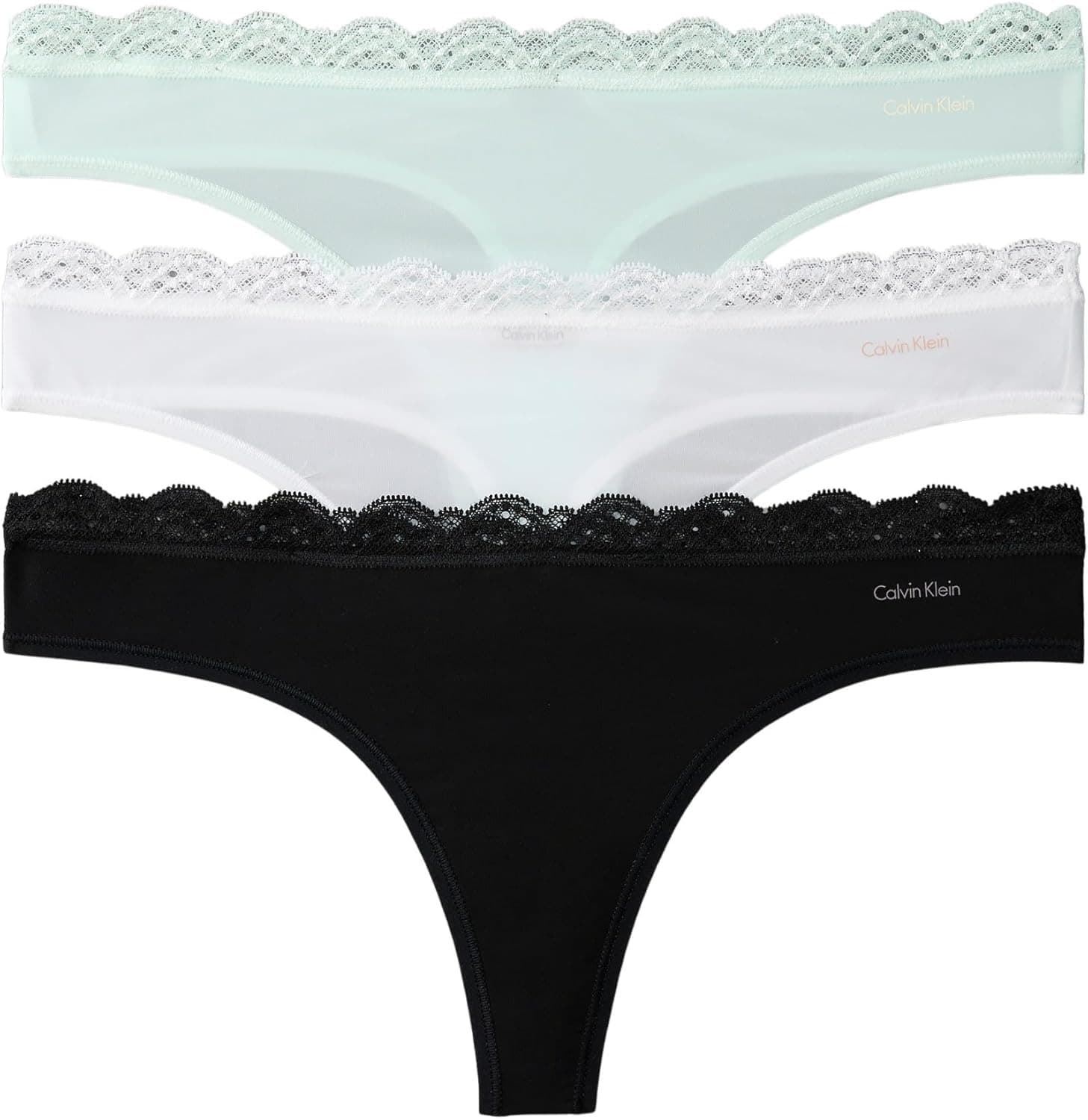 Pack 3 tangas CALVIN KLEIN LV00QD5300 3FD Black/Blue Tulip/Frosty lilac - Imagen 1
