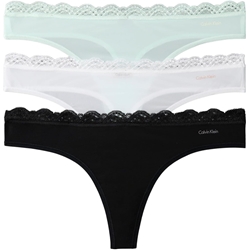 Pack 3 tangas CALVIN KLEIN LV00QD5300 3FD Black/Blue Tulip/Frosty lilac - Imagen 1