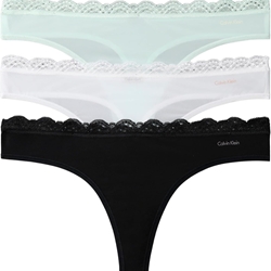 Pack 3 tangas CALVIN KLEIN LV00QD5300 3FD Black/Blue Tulip/Frosty lilac - Imagen 1