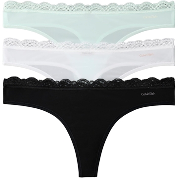 Pack 3 tangas CALVIN KLEIN LV00QD5300 3FD Black/Blue Tulip/Frosty lilac - Imagen 1