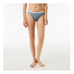 Pack 3 tangas Lacoste 8F1341 00 MID noir/alliage-cachemire - Imagen 2