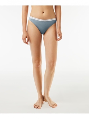 Pack 3 tangas Lacoste 8F1341 00 MID noir/alliage-cachemire - Imagen 2