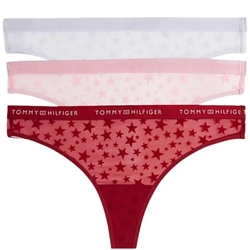 Pack 3 Tangas Tommy Hilfiger Aura/Regatta Red/Bonita UW0UW06135 - Imagen 1