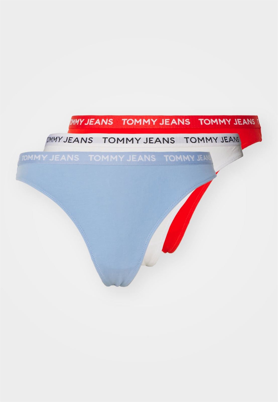 Pack 3 tangas Tommy Jeans UWOUW05008 0V2 hot heat/white/Mod Blue - Imagen 1