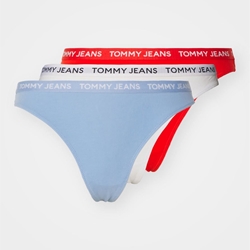 Pack 3 tangas Tommy Jeans UWOUW05008 0V2 hot heat/white/Mod Blue - Imagen 1