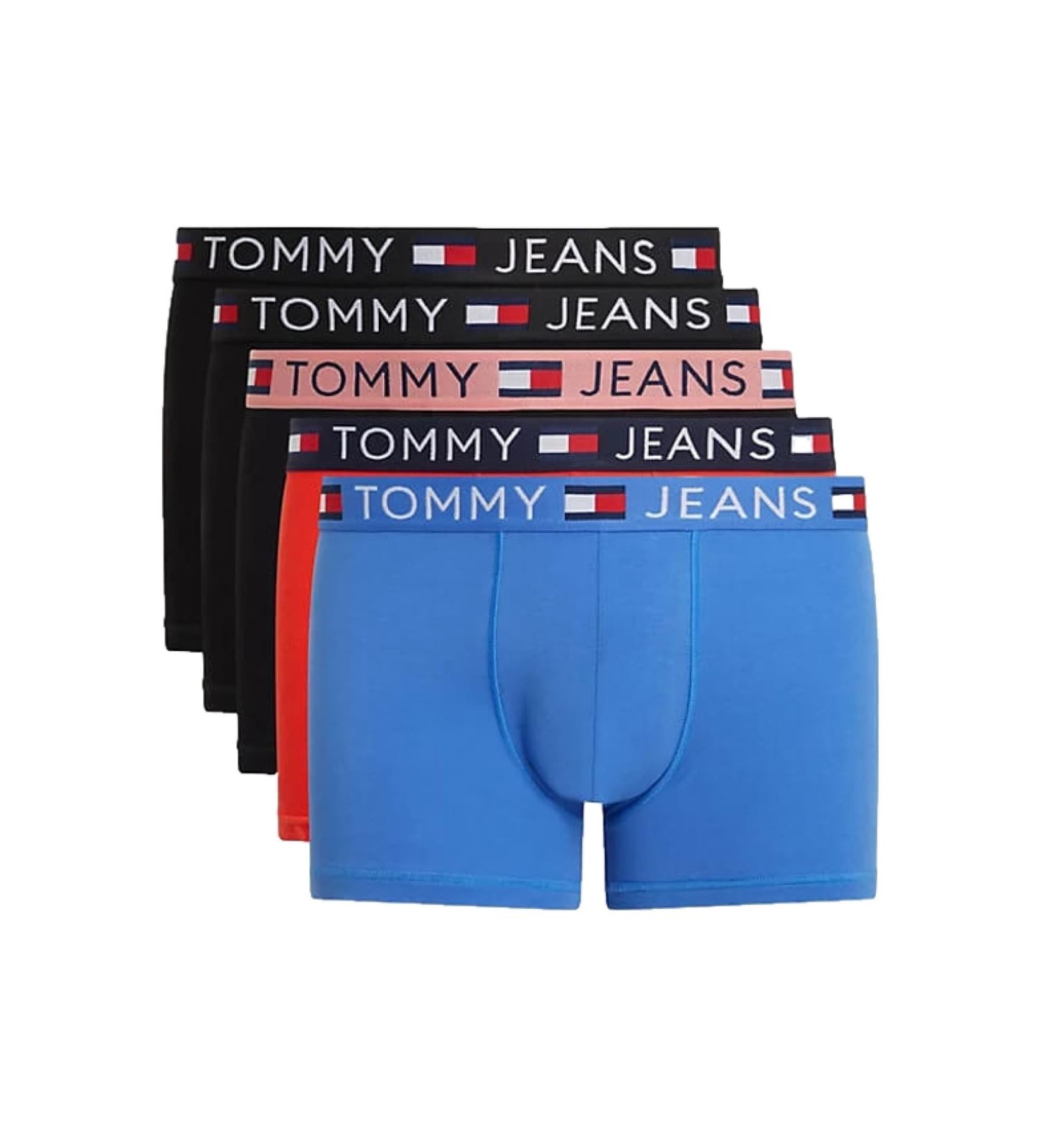 Pack 5 boxer Tommy Jeans UM0UM03254 0V1 blk/blk/ht heat/blue/blk - Imagen 1