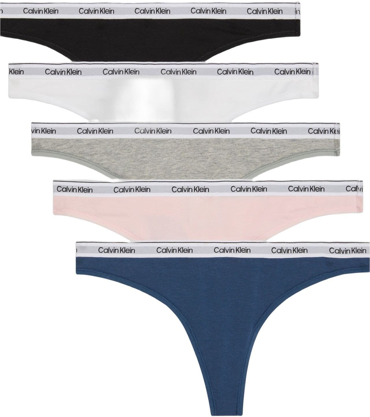 Pack 5 Tangas Calvin Klein Icon Logo Stretch 000QD5221E 31V - Imagen 1