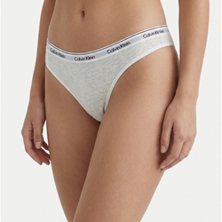 Pack 5 tangas Calvin Klein LV00QD5221 3IX black/black/snow heather - Imagen 2