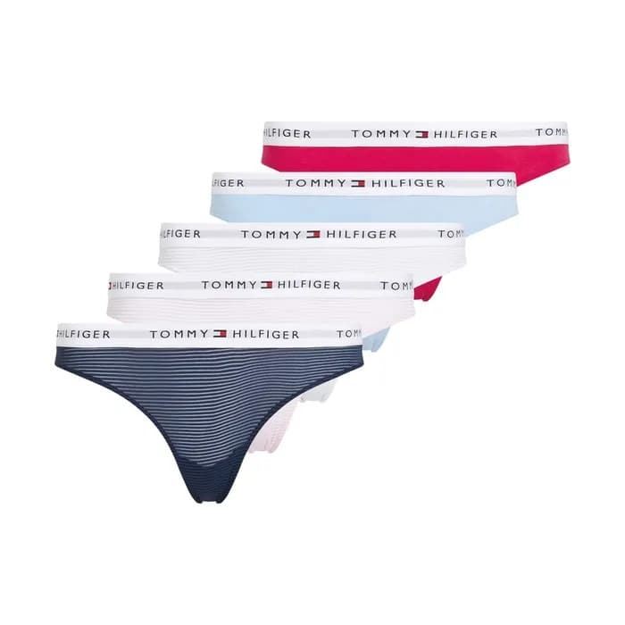 Pack 5 tangas Tommy Hilfiger UW0UW05932 0VG pink/white/navy/blue - Imagen 1