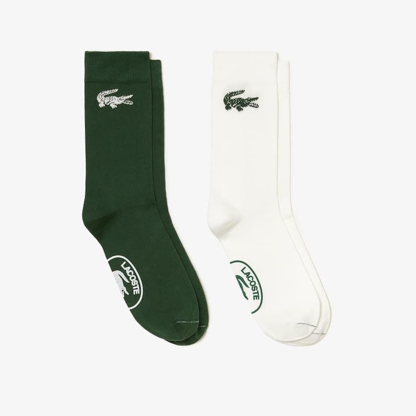 Pack calcetines LACOSTE RA6844 00 X0N farine/vert - Imagen 1