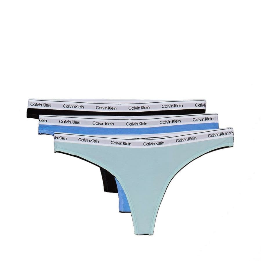 Pack tangas Calvin Klein 000QD5209E W9H blue/black/glacier - Imagen 1