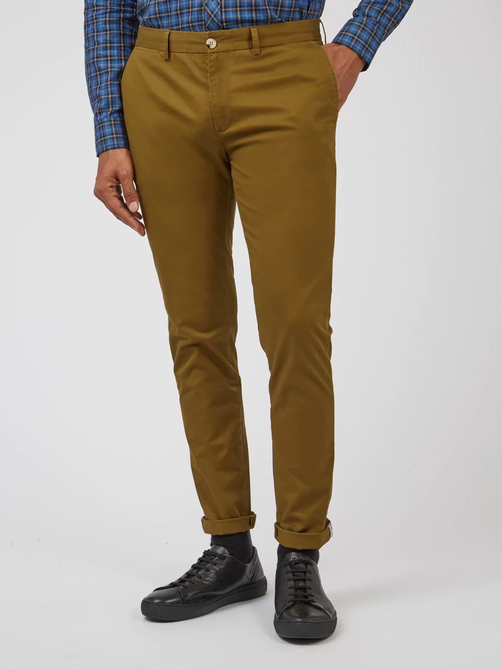 Pantalon chino Ben Sherman Signature Skinny streach bronze 0065089 090 - Imagen 3