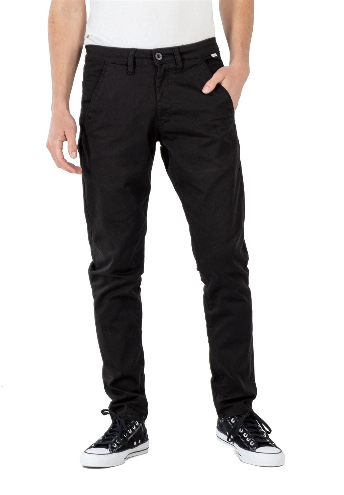 Pantalón Chino REELL flex tapered chino black - Imagen 1