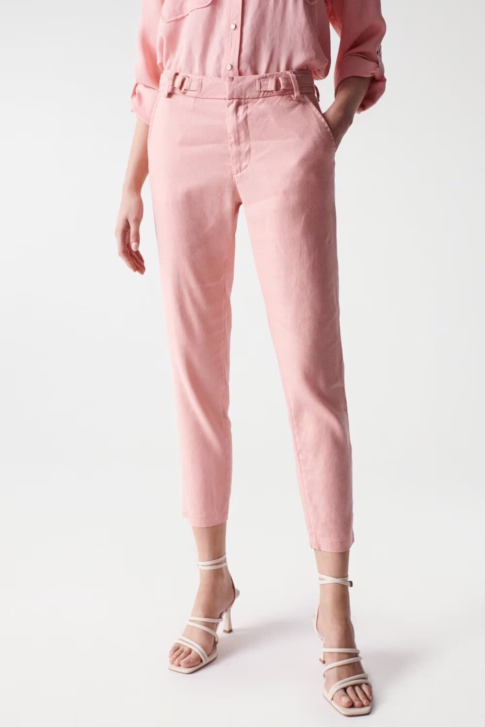 Pantalón chino Salsa 21005506 610 rosa - Imagen 1