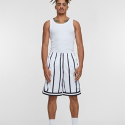 Pantalón corto Karl Kani 6013723 Mesh Short  white/black - Imagen 2