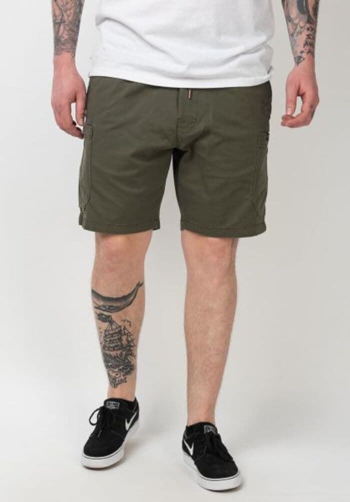 Pantalon corto REELL REFLEX LAZY SHORT OLIVE - Imagen 2