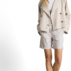Pantalón corto Tom Tailor Chino Delicate Taupe Grey 1049987 39496 - Imagen 2