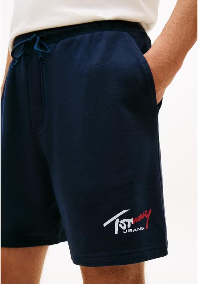 Pantalón Corto Tommy Jeans Dark Blue Signature DM0DM23017 C1G - Imagen 3