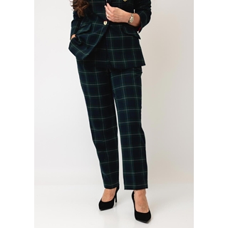 Pantalón fit LOLA CASADEMUNT LF2614024 cuadro escocés azul verde - Imagen 1