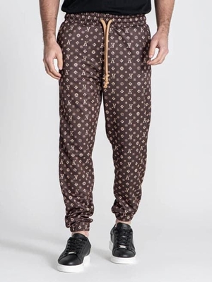 Pantalón Jogger Gianni Kavanagh Brown Logomania GKM007149 - Imagen 1