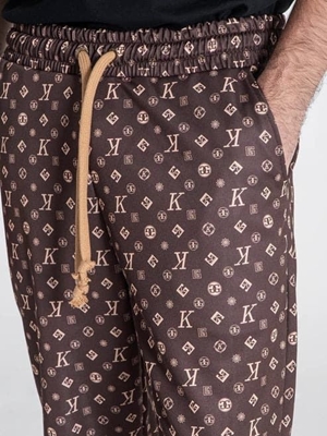 Pantalón Jogger Gianni Kavanagh Brown Logomania GKM007149 - Imagen 2