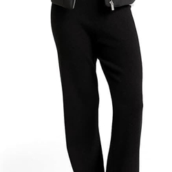 Pantalón largo TOM TAILOR 1047912 14482 KNITTED PANTS deep black - Imagen 1