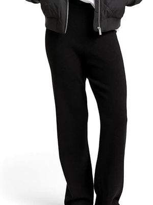 Pantalón largo TOM TAILOR 1047912 14482 KNITTED PANTS deep black - Imagen 1