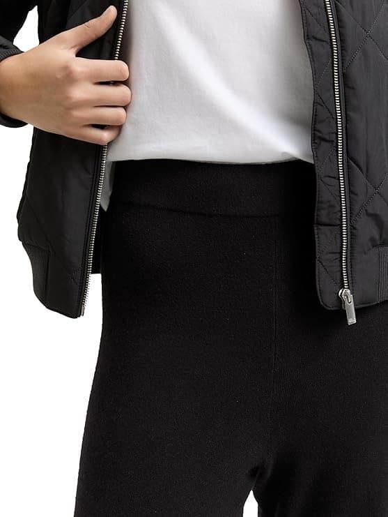 Pantalón largo TOM TAILOR 1047912 14482 KNITTED PANTS deep black - Imagen 4